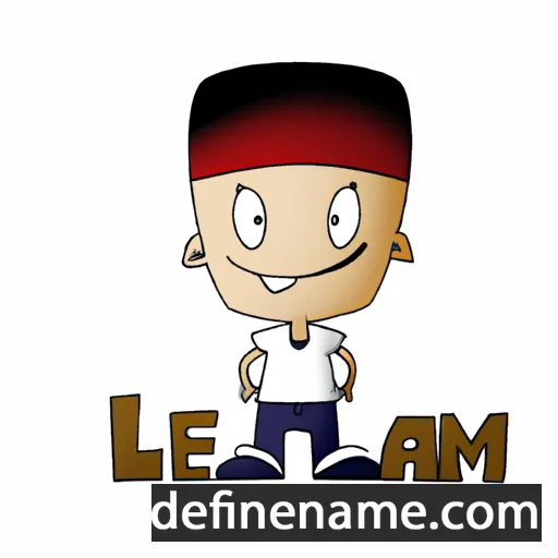 cartoon of the name Leiam