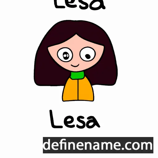 cartoon of the name Lesla