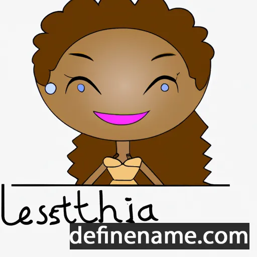 cartoon of the name Leteishia