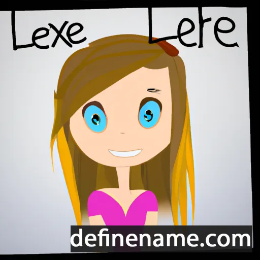 cartoon of the name Lexee