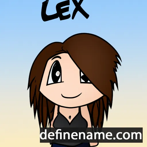 cartoon of the name Lexxi