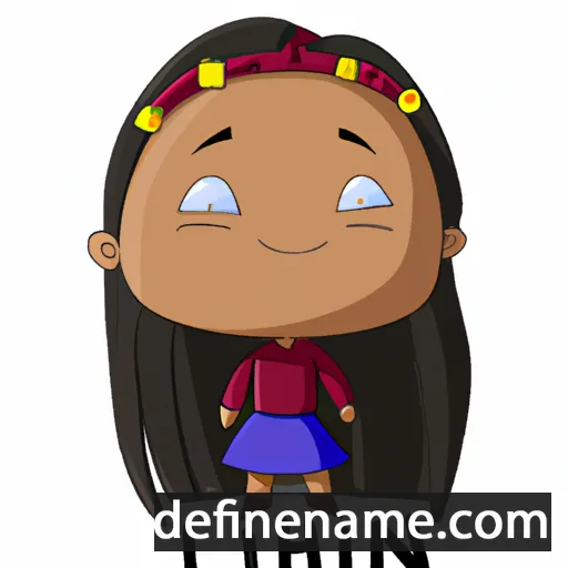 cartoon of the name Linah