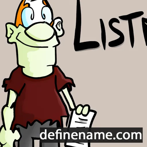 cartoon of the name Lister