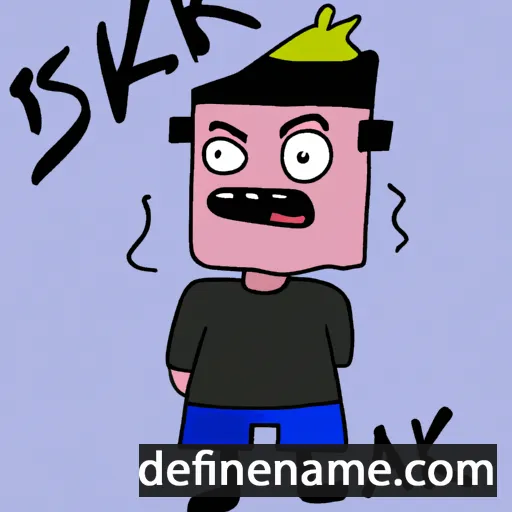 cartoon of the name Ísak