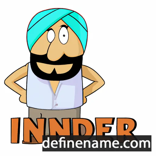 cartoon of the name Inderpal