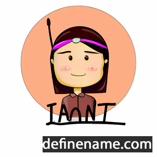 cartoon of the name Intan