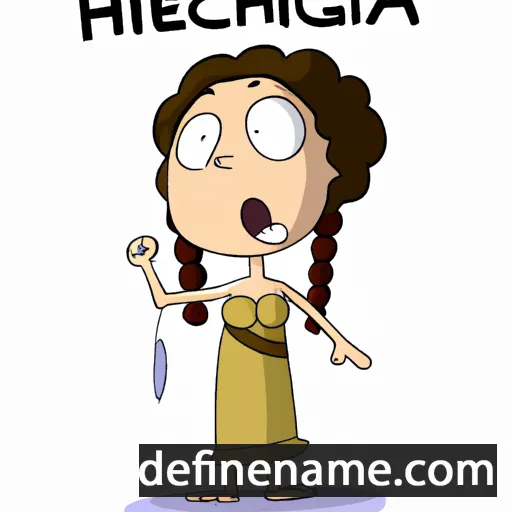 cartoon of the name Iphigenia