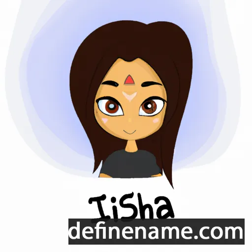 cartoon of the name Isha