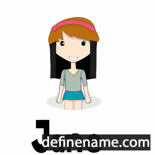 cartoon of the name Janae