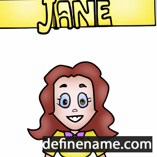 cartoon of the name Janie