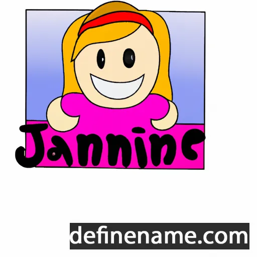 cartoon of the name Jannine