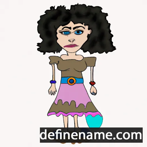 cartoon of the name Lougenia