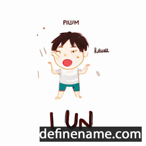 cartoon of the name Luận