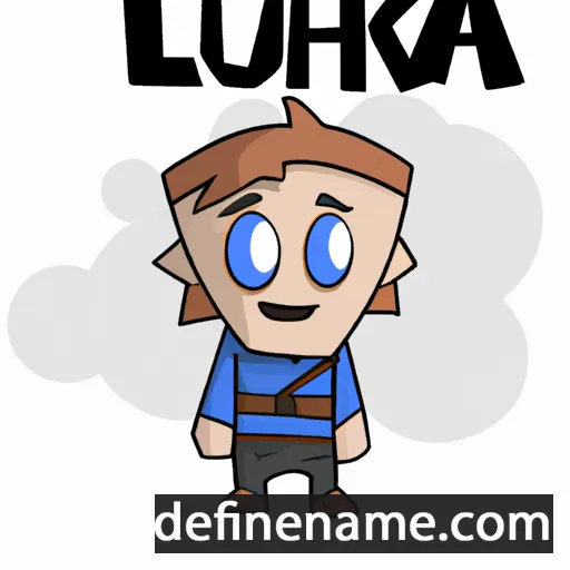 cartoon of the name Lukah