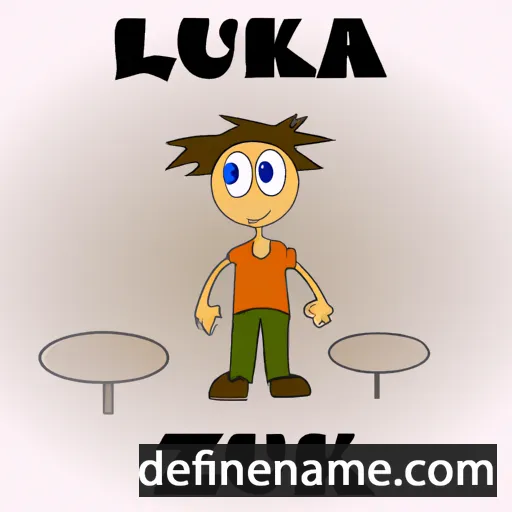 cartoon of the name Lukaz