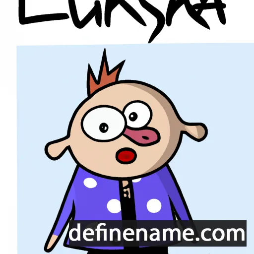 cartoon of the name Lukša