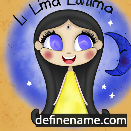 cartoon of the name Lunamaria