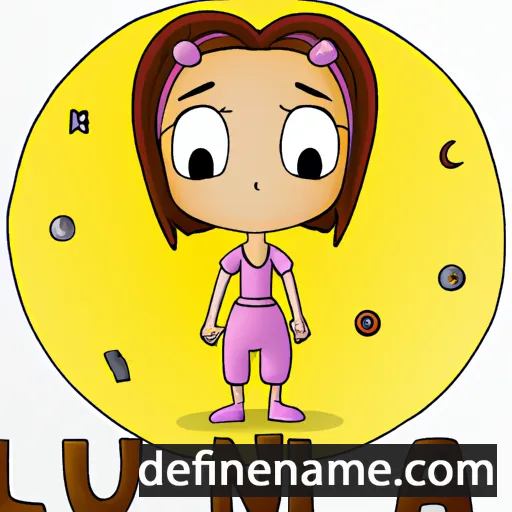 cartoon of the name Lunia