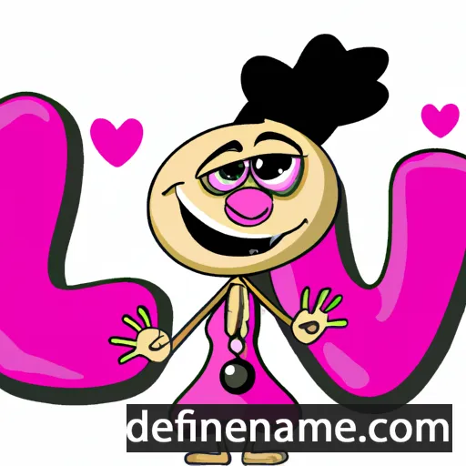 cartoon of the name Luv