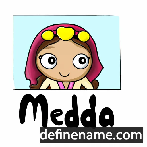 cartoon of the name Madeeha