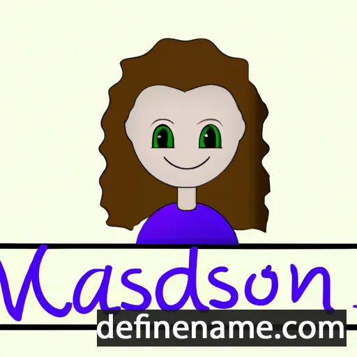 cartoon of the name Madisen