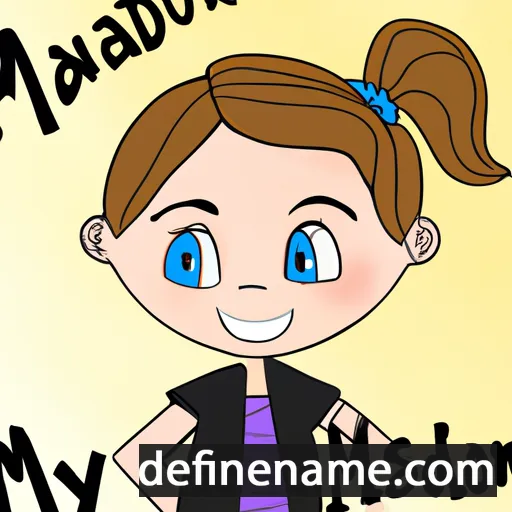 cartoon of the name Madisynn