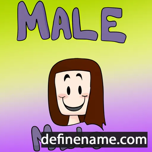 cartoon of the name Maelee