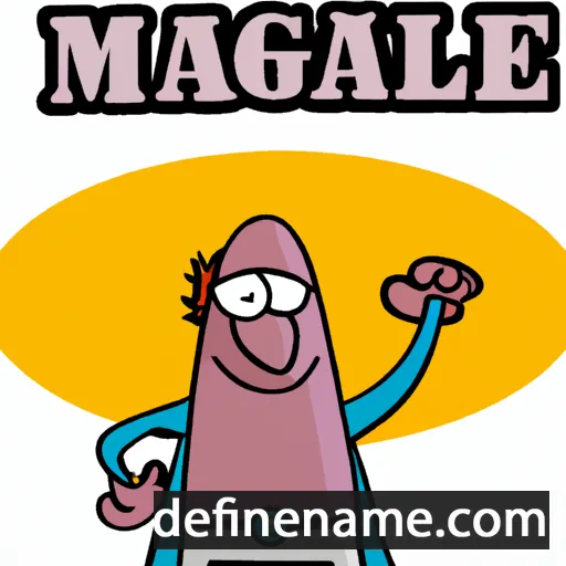 cartoon of the name Magnil