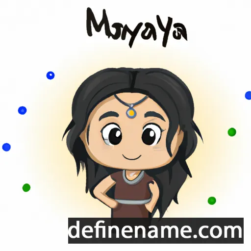 cartoon of the name Mahiya