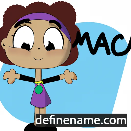 cartoon of the name Maica