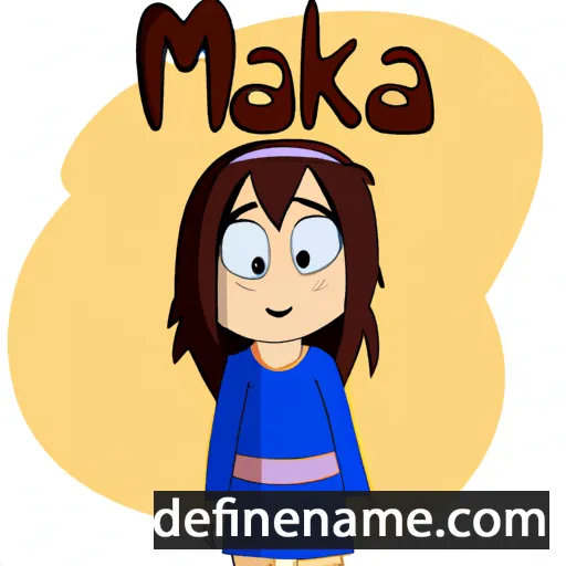 cartoon of the name Maika