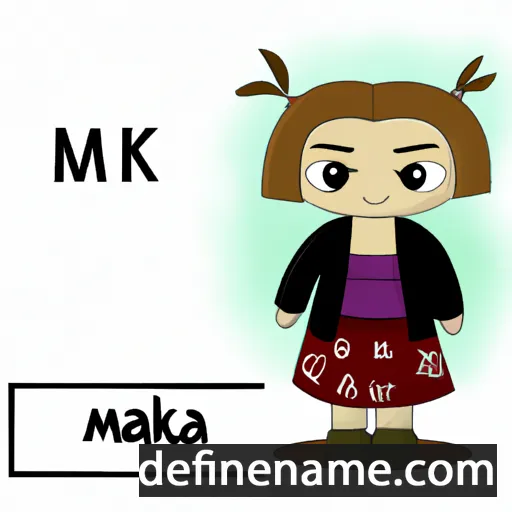 cartoon of the name Maika