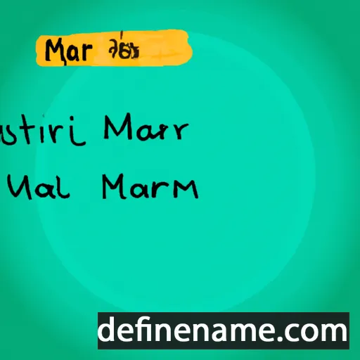 cartoon of the name Mairiam