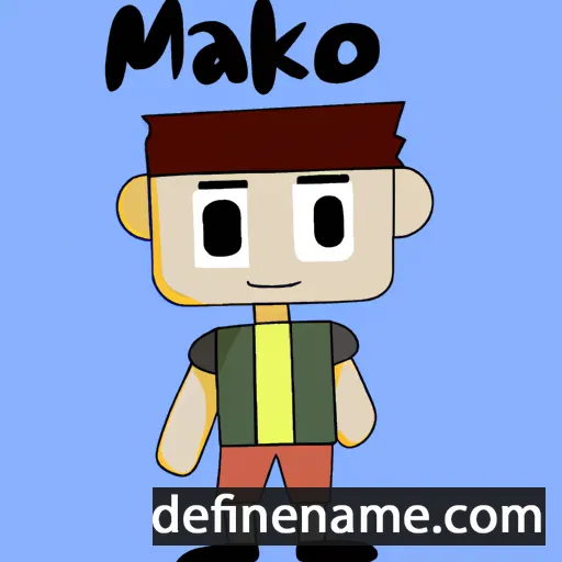 cartoon of the name Makeo