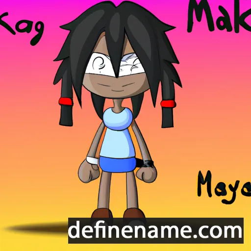 cartoon of the name Makiya