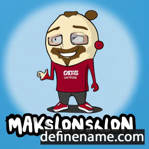 cartoon of the name Maksymilión