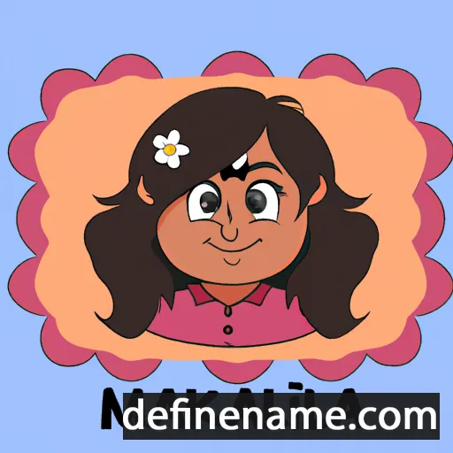 cartoon of the name Malavika