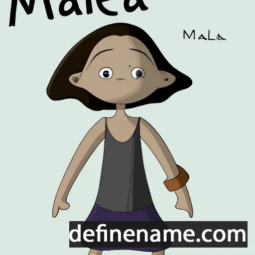 cartoon of the name Maleia