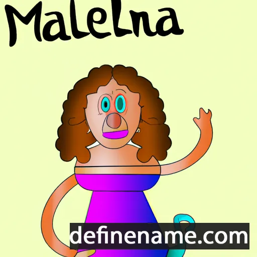 cartoon of the name Mallena