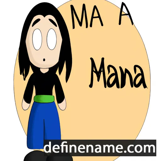 cartoon of the name Mana