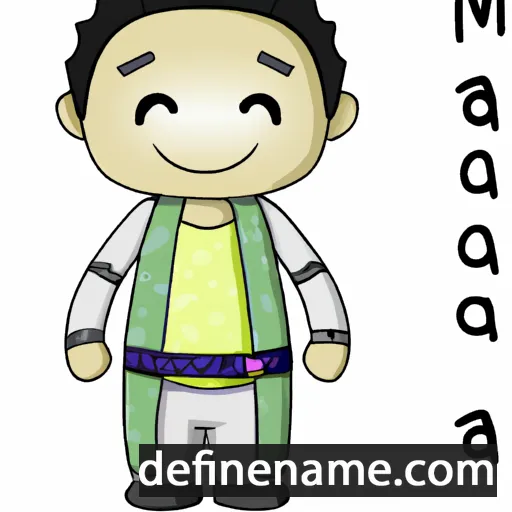 cartoon of the name Manabu