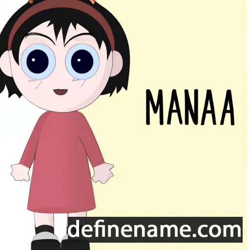 cartoon of the name Manaka