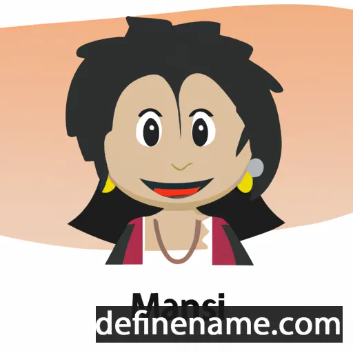 cartoon of the name Manasi