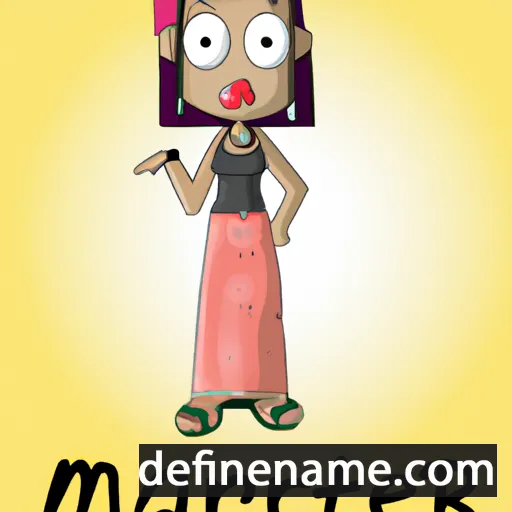 cartoon of the name Maneerat