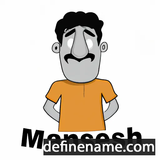 cartoon of the name Maneesh