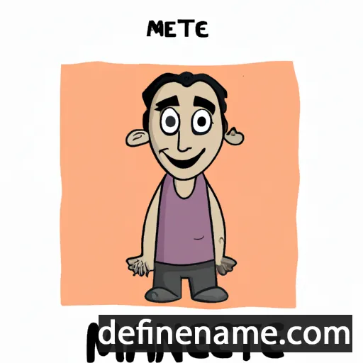 cartoon of the name Maneet