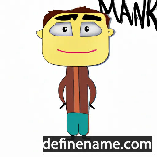 cartoon of the name Manek