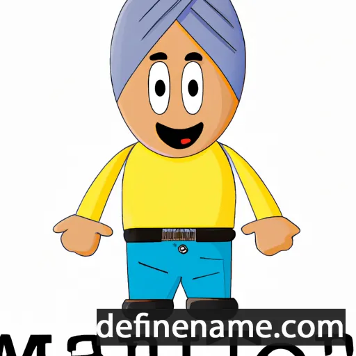 cartoon of the name Manjot