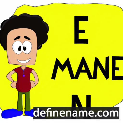 cartoon of the name Mannie