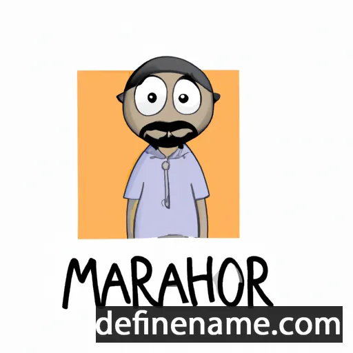 cartoon of the name Manohar